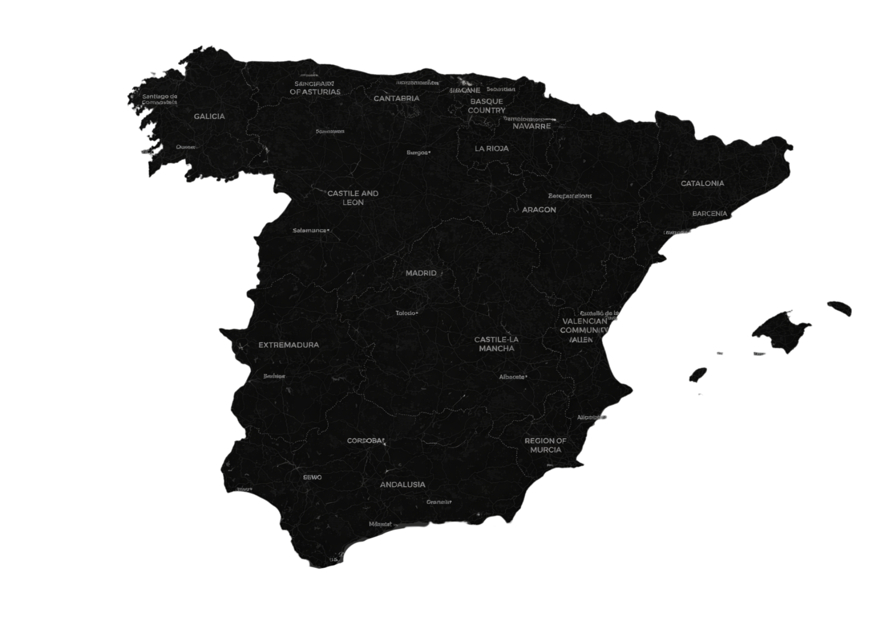 Cobertura nacional de Be Rentia en España